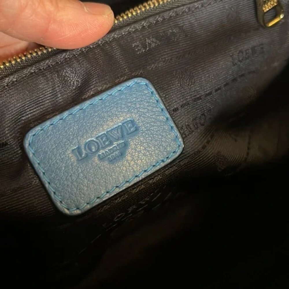 Loewe Calfskin Tote Bag Blue - Picture 5 of 8